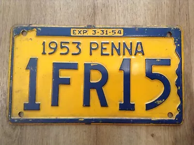 Vintage 1953 Pennsylvania  License Plate • $10