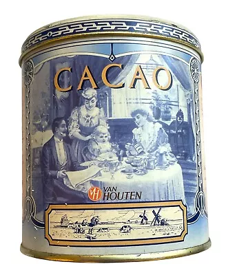 Vintage Van Houten Cacao Cocoa Tin Germany Sealed  250g 8.8 Oz • $49.99