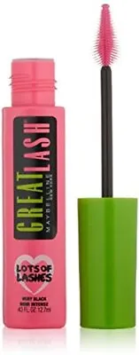 6 PACK! Maybelline Great Lash Lots Of Lashes Washable Mascara Very Black 0.4z • $23.80