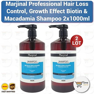 Marjinal Hair Loss Control Hair Growth Biotin&Macadamia Repair Shampoo 2x1000ml • $107.50