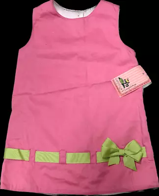 Mulberry St Boutique Girls Pink And Green Shift Dress Size 3T NEW Reg $45 • $19.99