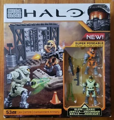 Mega Bloks Halo Containment Armory 97516 Spartan Commando & Operator Glow N Dark • $84.91