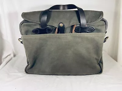 FILSON Rugged Twill Original Briefcase Otter Green MISSING STRAP 70256-L $495 • $249.99