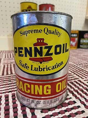 Pennzoil Racing Motor Oil 1Qt Vintage Composite - Empty • $29