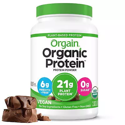 Orgain Organic Vegan 21g Protein Powder Plant Based Creamy Chocolate 2.03lb • $25.37