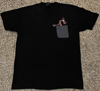 Disney Official Mushu Mulan Pocket Graphic Men's Black T-Shirt Large • $19.99