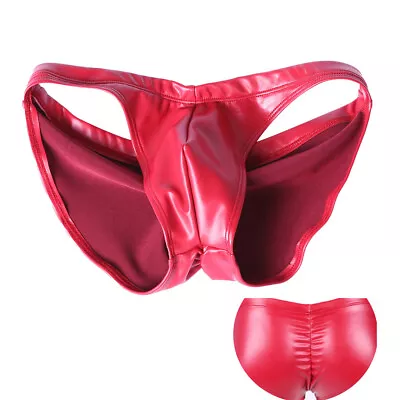 Men's Underwear Boxer Latex Ammonia Briefs Low-rise Bulge Pouch Underpants • $13.26