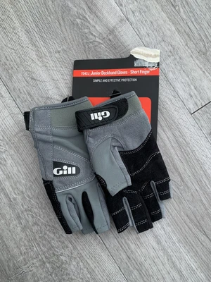 £16.10 • Buy Gill Junior Deckhand Gloves Short Finger Grey Dinghy Sailing Kayak Paddboard SUP