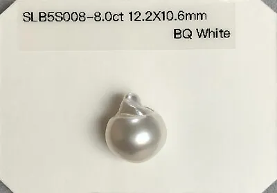 $9.90 • Buy 10.6×12.2MM Baroque Australian White South Sea Loose Pearl Undrilled,8.0Carat