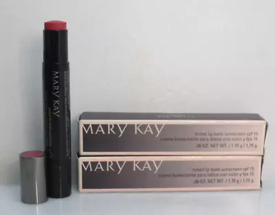 Mary Kay Tinted Lip Balm Sunscreen Spf 15 Cherry 0.06 Oz Boxed Lot Of 2 • $16