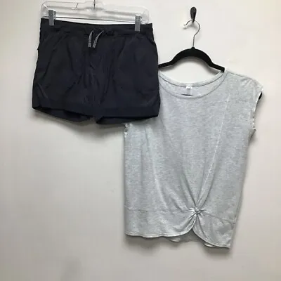 Ivivva Womens Shorts Set Gray Black Outfit 2 Piece Athleisure Activewear 14 • $17.20