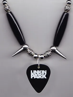 Linkin Park Joe Hahn Signature Black Guitar Pick Necklace - 2007-2008 Tour • $15.99