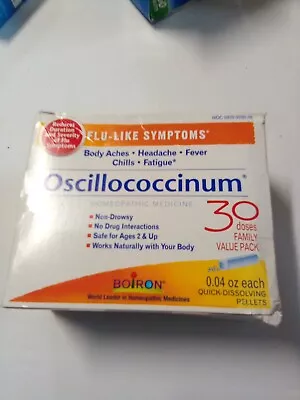 Boiron Oscillococcinum Homeopathic Medicine  30 Pellets Exp6/27#8245 Damaged Box • $16.90