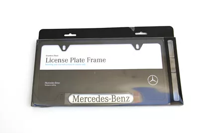 Mercedes-benz Black Stainless Steel License Plate Frame New Genuine Oem Logo • $50.52