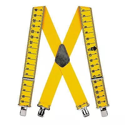 SuspenderStore Tape Measure Suspenders - 2-Inch Wide Elastic - CLIP - 4 Sizes • $27.95