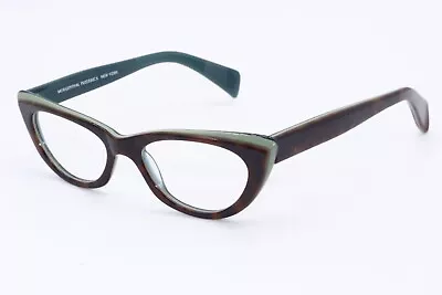 New Morgenthal Frederics Ingrid 392 Havana Blue Authentic Frame Eyeglasses 50-17 • $45