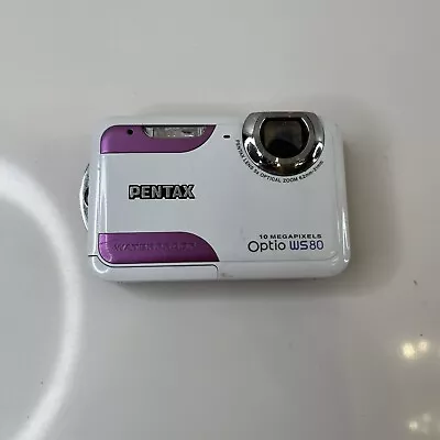 Pentax Optio WS80 White Digital Camera Waterproof - 10 Megapixels - Untested • $8