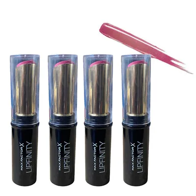 4 X MAX FACTOR X LIPFINITY LONG LASTING LIPSTICK - 50 Just Alluring - FOUR PACK • £4.99