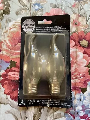 Vintage Lighting Edison Style Flame Candlestick Bulbs Set Of 2 - NEW • $2.97