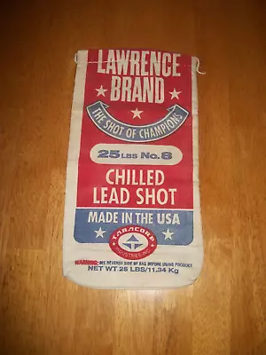 Lawrence Brand Chilled Lead Shot Canvas Bag 25lbs. No. 8 • $8.75