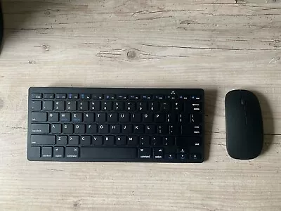 Slim Wireless Bluetooth Keyboard And Mouse Combo For IPhone IPad Mac PC Android • £16.99