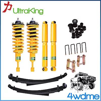$1089 • Buy For Nissan Navara D40 Front Rear Shock + KING Coil Spring + Leaf 2  Lift Kit