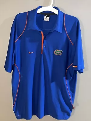 Vintage Nike Team Dri Fit Florida Gators Mens Large Polo Shirt Embroidered Logos • $15