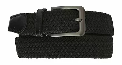 Marshal Wide Men's Elastic Stretch Belt Gunmetal Buckle Belt Casual Golf Belt • $10.99