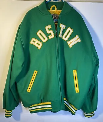 Mitchell & Ness Boston Celtics NBA Varsity Wool Hardwood Classics Jacket  2XL • $199.95