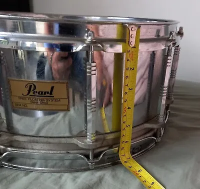 1st Generation Pearl Free Floating Steel Shell Snare Drum (1990) Soft Mapex Case • $273.74
