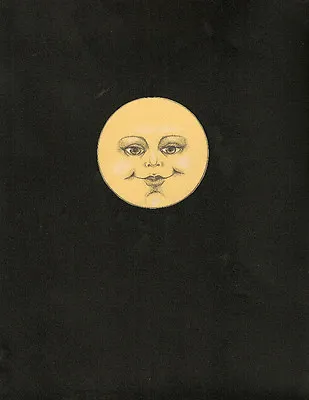 ACEO PRINT OF PAINTING HALLOWEEN MAGIC Moon VINTAGE STYLE FOLK ART RYTA GOTHIC   • $7.49