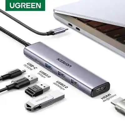 5 In 1 USB-C Type C HUB Adapter To USB 3.0 HDMI 4K PD Splitter Mac Dell Ugreen • $30.95