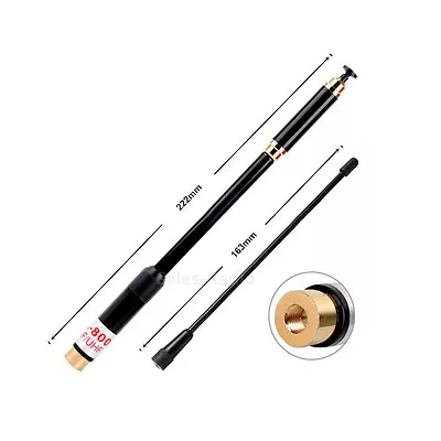 Telescopic AL-800 SMA-Male Antenna VHF UHF YAESU VX-6R Baofeng UV3R WalkieTalkie • $18.34