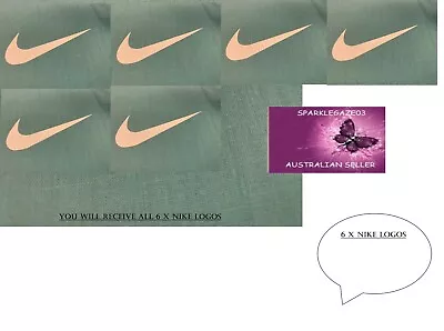 6 X NIKE LOGO 3D PUFF IRON ON HEAT TRANSFER VINYL DECAL TICK SPORT • $25