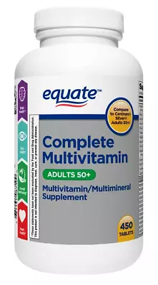 Equate Complete Multivitamin/Multimineral Supplement Tablets Adults 50+ 450 Co • $9.99