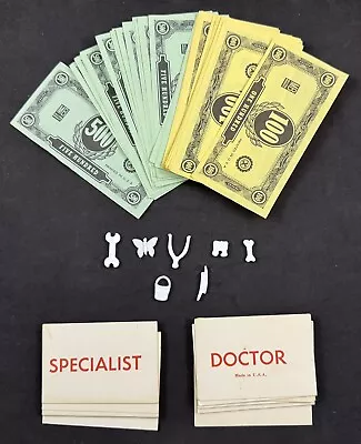 Vintage Operation Board Game Replacement Pieces W/ Money Bones & Cards • $12.95