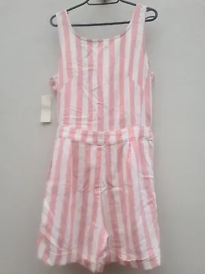 Brand New With Tags Womens Next Summer Linen Candy Stripe Playsuit Size 10 • £15