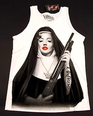 MAFIOSO SISTER MONROE Tank Top T-shirt Marilyn Tattoo Men's SMALL Vest Tee New • $16.16
