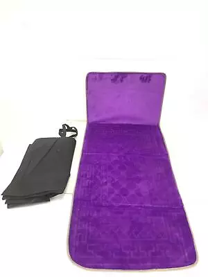Back Rest Medical Prayer Mat Rug Carpet Recline Chair Muslim Seat Purple W/ Bag • $30.95