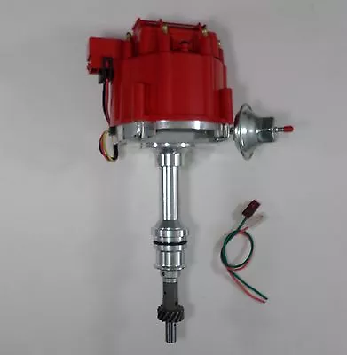 FORD 351W Windsor RED HEI Distributor W/ 65000 HI-OUTPUT COIL & FREE PIGTAILS • $95.07