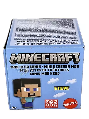 NEW Minecraft Mob Head Minis Action Figure STEVE 1  #HDV66 • $12.34