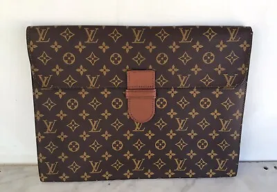 Vintage LOUIS VUITTON Monogram Minister Briefcase Document Clutch Case Bag Rare • $425