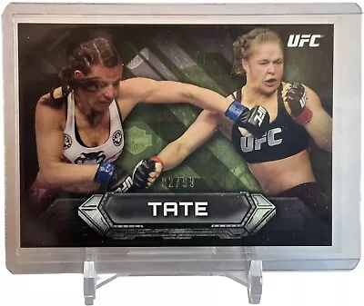 2014 Topps UFC Knockout Miesha Tate Punches Ronda Rousey Green Card 72 #92/99 🔥 • $29.95