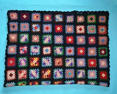 Mid Century Modern Afghan Blanket Throw Trendy Granny Square 38  X 56  • $19.99