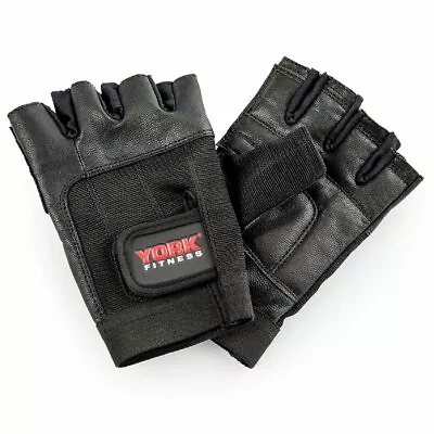 £5.99 • Buy York Fitness Weight Lifting Gloves Leather Gym Bodybuilding Workout Training