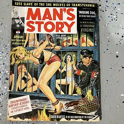 MAN'S STORY June 1963  VINTAGE MAGAZINE ACTION PULP  NAZI MEN'S ADVENTURE • $43.82