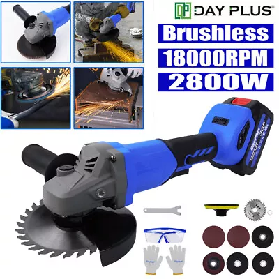 £33.28 • Buy Brushless Cordless Angle Grinder + Battery & Cutting Disc Grinding & Polishing