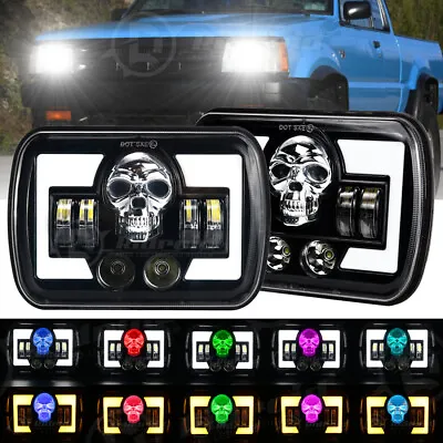Pair 5x7 7x6 LED Headlight RGB DRL Hi/Lo Beam For Mazda B2200 B2600 Pickup Truck • $69.99