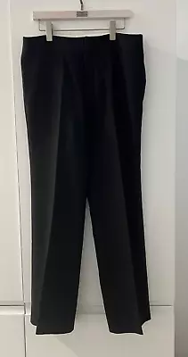 Designer BASSIKE Black  Pants Size 3 (14) Wide Leg Split Side Pockets - EUC • $250