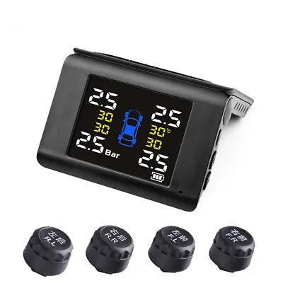 LED Display Car TPMS Tire Temp Pressure Monitor System With 4 External Sensor • $32.30